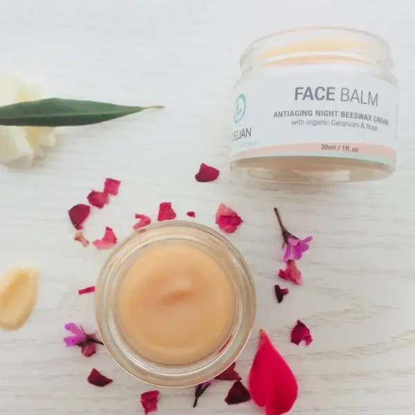 Night Face Cream, Organic Rose Face Balm