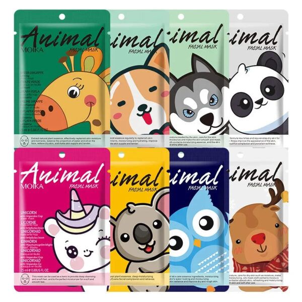 Animal Moisturizing Face Mask Set: Anti-Aging Collagen Hydration