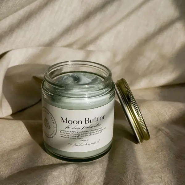 Tallow Magnesium Body Butter, Blue Tansy Grass Fed Tallow, Organic Natural Skincare, Whipped Chamomile Body Balm, Ease Muscle Pain, Dry Skin