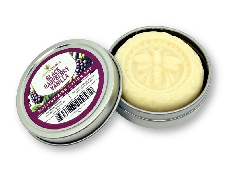 Black Raspberry Vanilla Lotion Bar – Shea Butter, Beeswax, Sunflower Oil