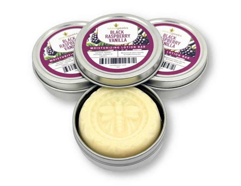 Black Raspberry Vanilla Lotion Bar – Shea Butter, Beeswax, Sunflower Oil - Image 2